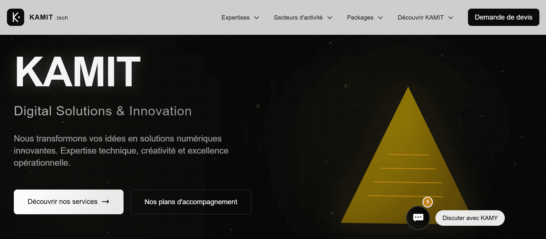 Screenshot 1 of project Kamit Digital Solutions